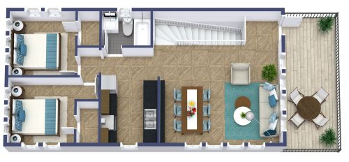 2 Bedroom Garage Layout With Balcony