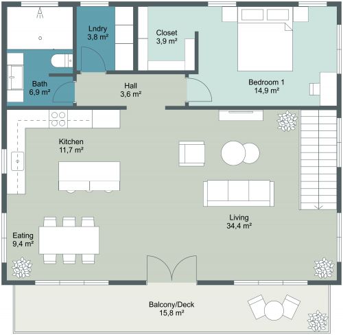 2 Car Garage Apartment Plan