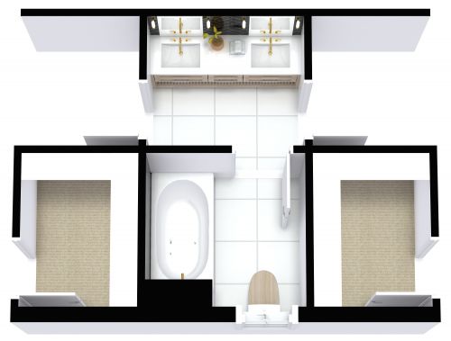 Jack and Jill Bathroom Floor Plan