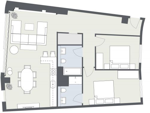 2 Bedroom Home Design