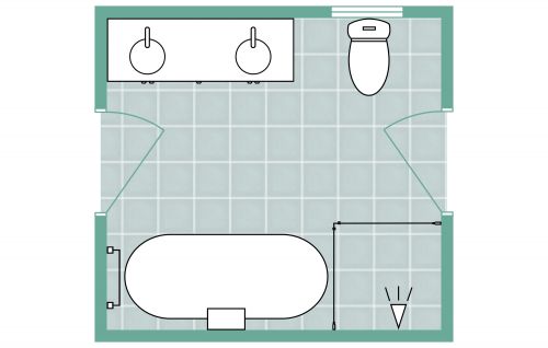 Jack and Jill Bathroom Layout