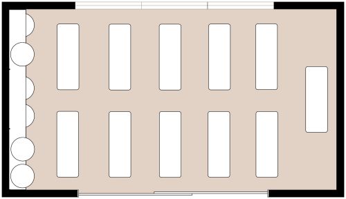 Black Yoga Studio Floor Plan Design