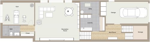 Basement Furniture Layout Idea