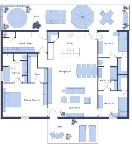 3 Bedroom Barndominium Interior