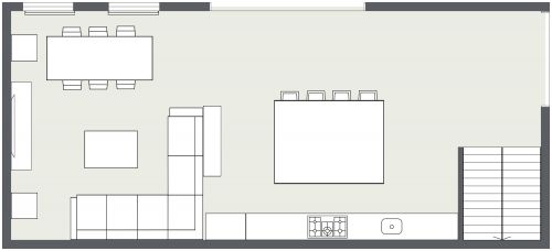 Discreet Kitchen With Large Island