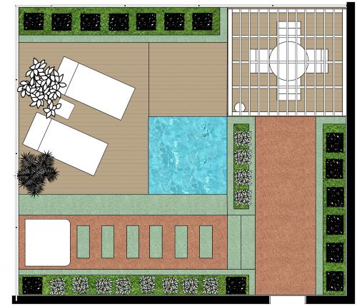 Luxury Backyard Garden Design With Swimming Pool