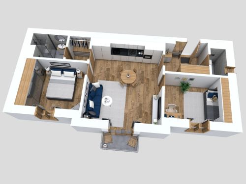 Small Two Bedroom Apartment Layout