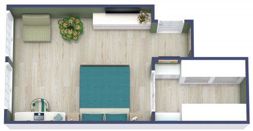 Spacious Primary Bedroom Floor Plan