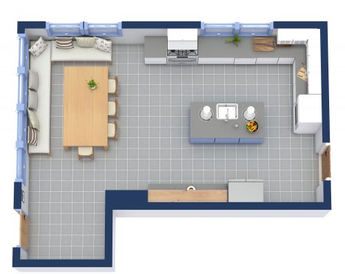 Kitchen Layout With Breakfast Nook