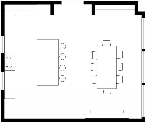 Stylish L-Shaped Kitchen With Island