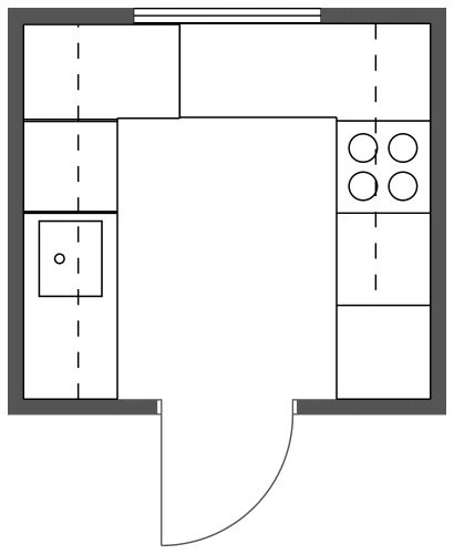 Small U-shaped Kitchen Design