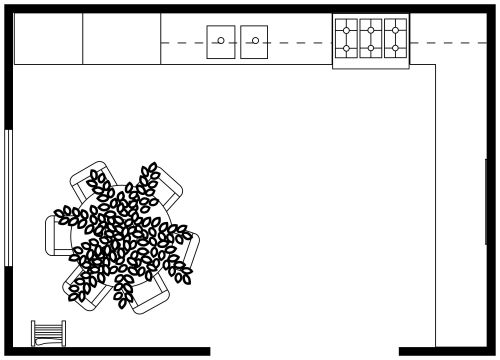 Large L-Shaped Kitchen Floor Plan