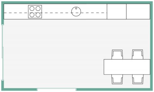 Single Wall Kitchen Layout