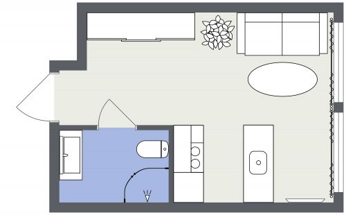 Small Studio Apartment With Sleeper Sofa