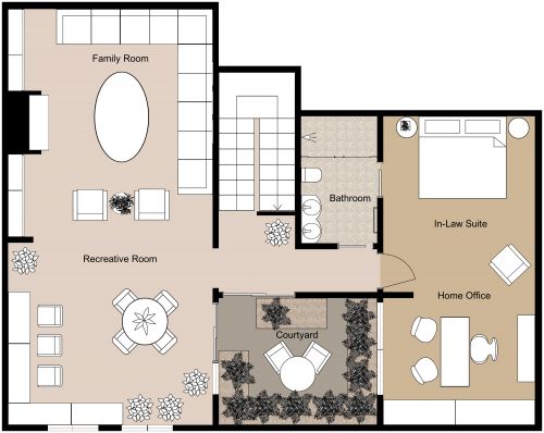 Floor Plan Basement In-Law Suite