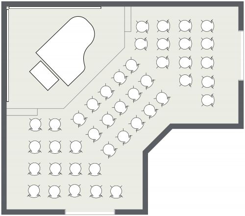 Intimate Piano Recital Concert Hall Floor Plan