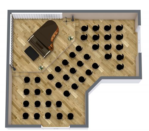 Intimate Piano Recital Concert Hall Floor Plan