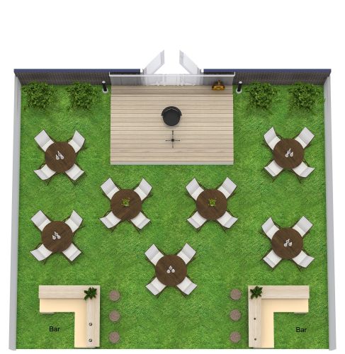 Intimate Outdoor Concert Floor Plan With Bar