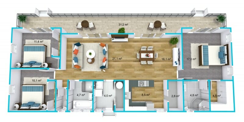 3D floor plan