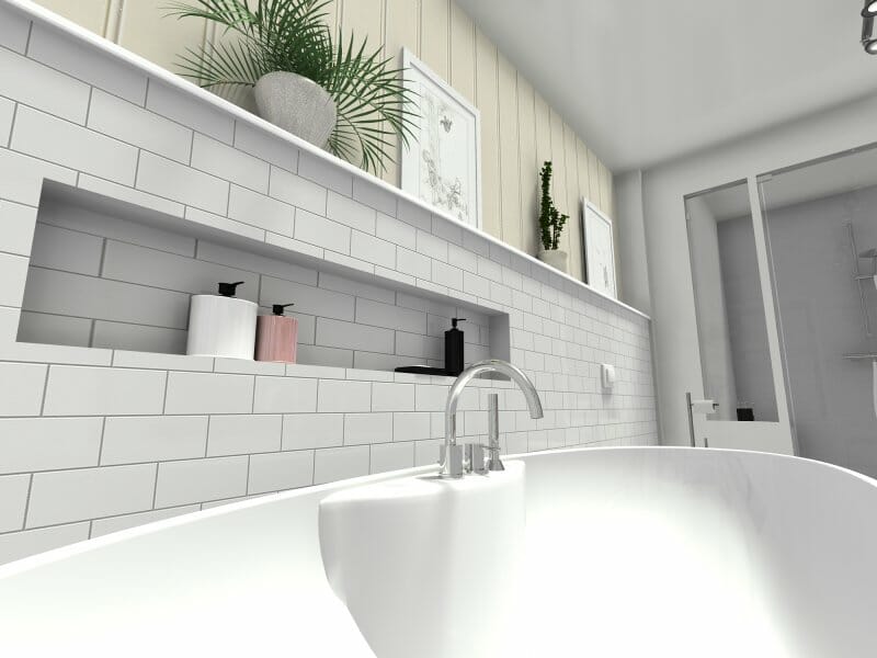 Scandinavian Bathroom Green Plant