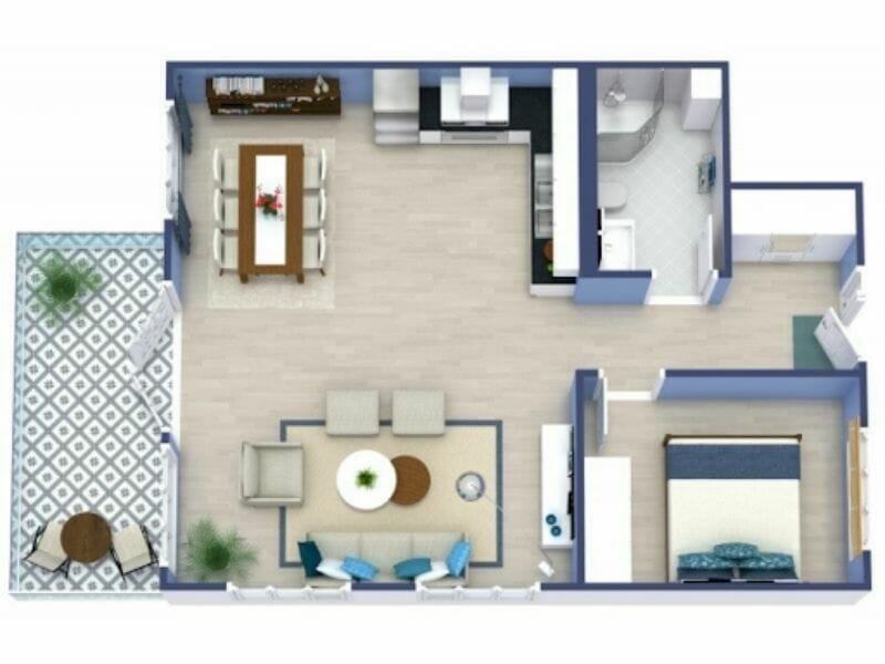 3d floor plan apartment