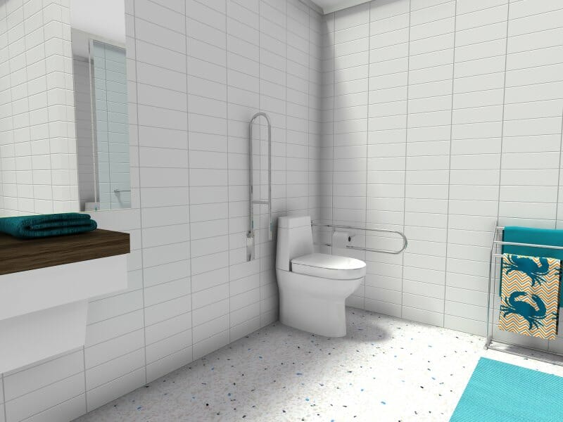 Wheelchair accessible bathroom