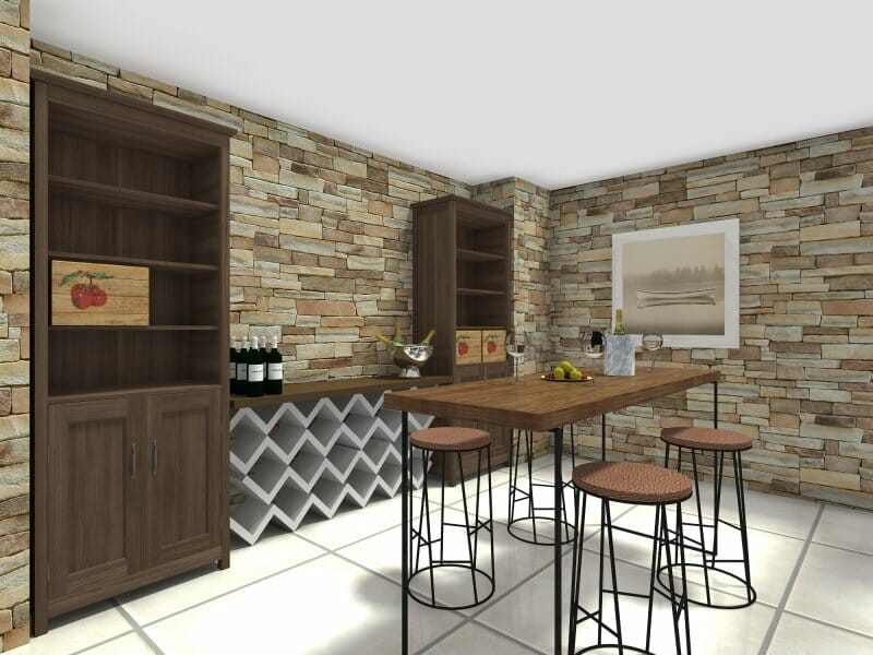 Wine cellar basement: Rooms in a house