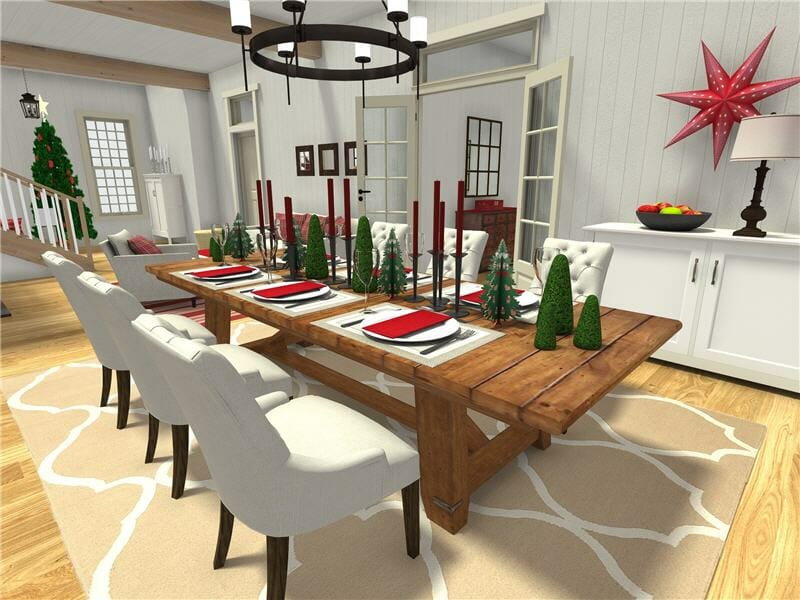 Christmas decorating ideas dining room