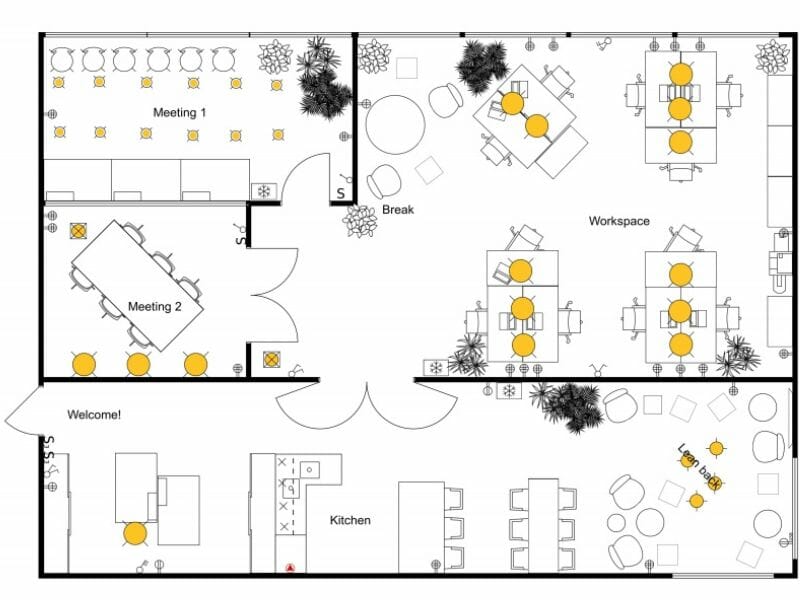 Electrical plan for commercial building