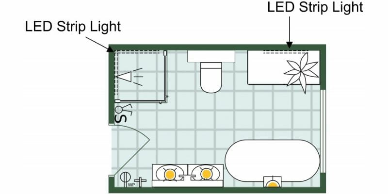 Electrical plan for bathroom