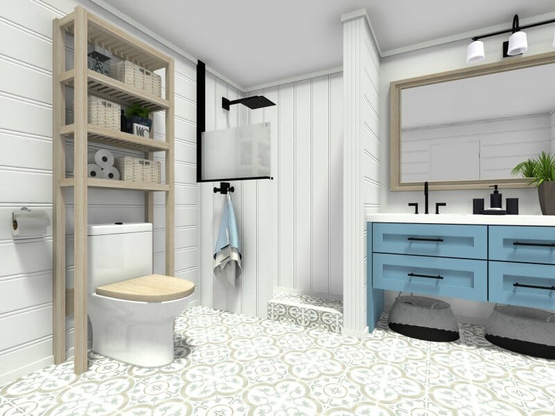 Farmhouse bathroom color palette