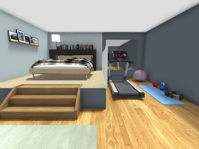 Guest bedroom in a house