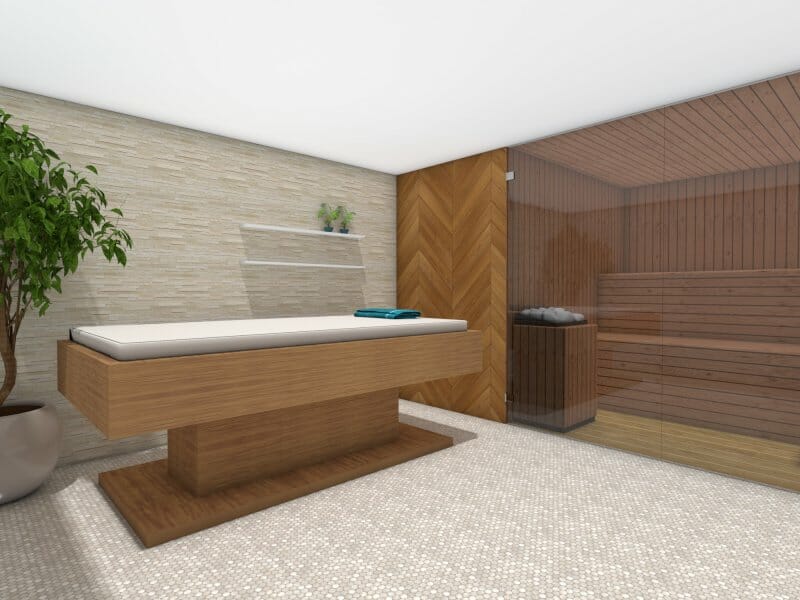 Home spa room in house