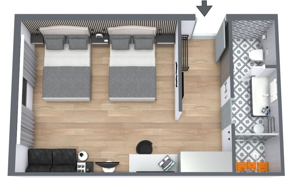 Hotel Room 3D Layout Examples