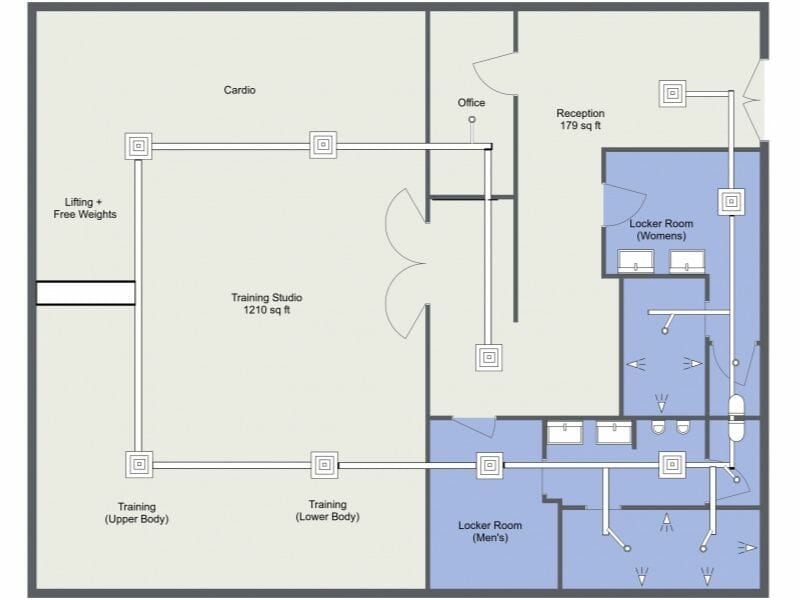 HVAC design for gym layout