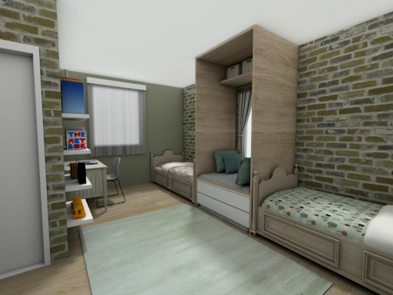 Kids bedroom with bunkbeds