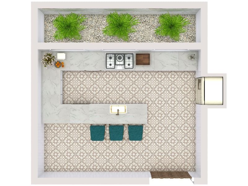 Large kitchen floor plan