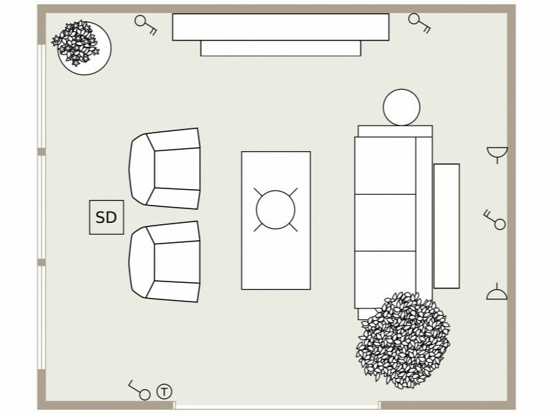 Electrical plan living room