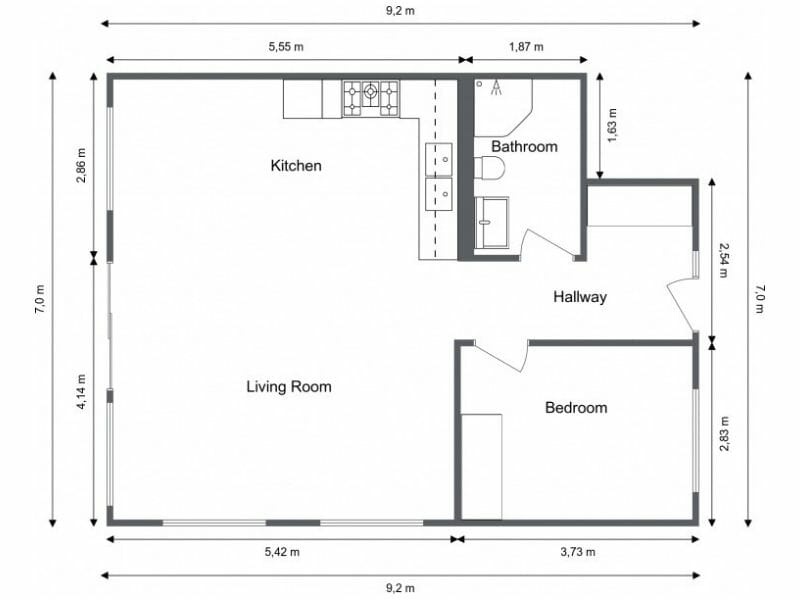 Measurement Wizards Outside Wall Measurements 2D Floor Plan