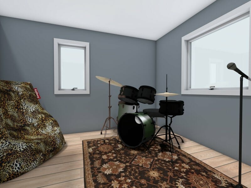 Music rooms in a house