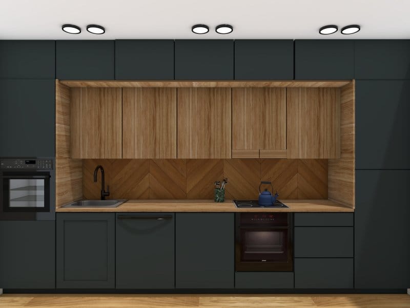 One wall kitchen layout