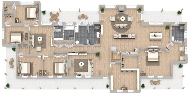 Open floor house plan