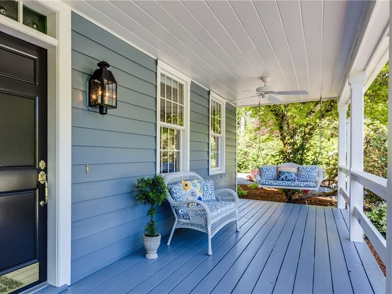 Front porch with sofa