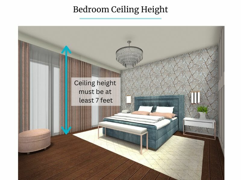 Required ceiling height for bedroom