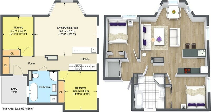 RoomSketcher 2D and 3D Real Estate Floor Plans