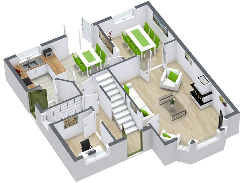 RoomSketcher 3D Floor Plan With Brand Colors 1