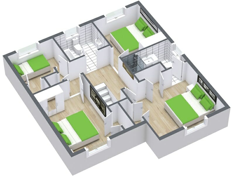 RoomSketcher 3D Floor Plan With Brand Colors 2