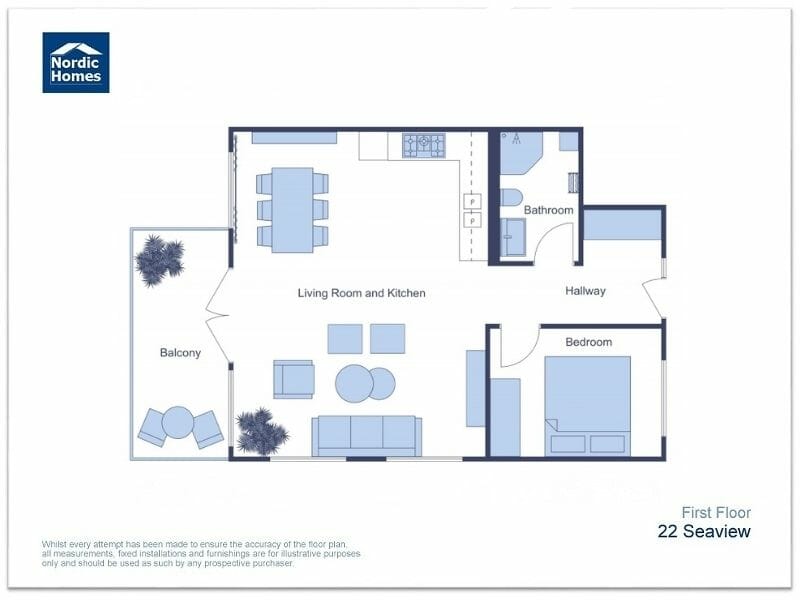 RoomSketcher Custom 2D Floor Plan Branding Blue Tones