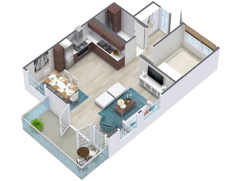 RoomSketcher Rotation 3D Floor Plan