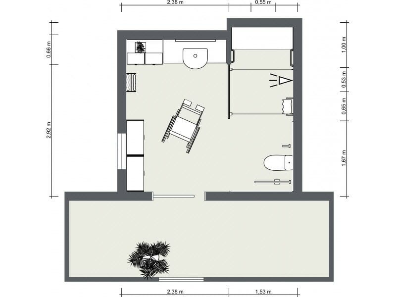 Senior Bathroom 2D Floor Plan